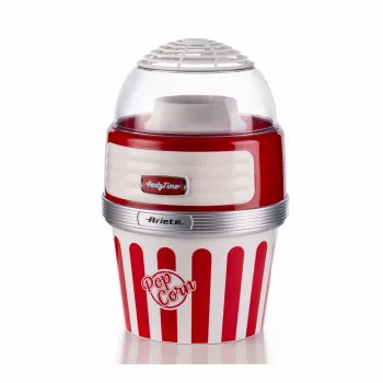 Popcornkone Ariete 2957/00 punainen läpinäkyvä valkoinen