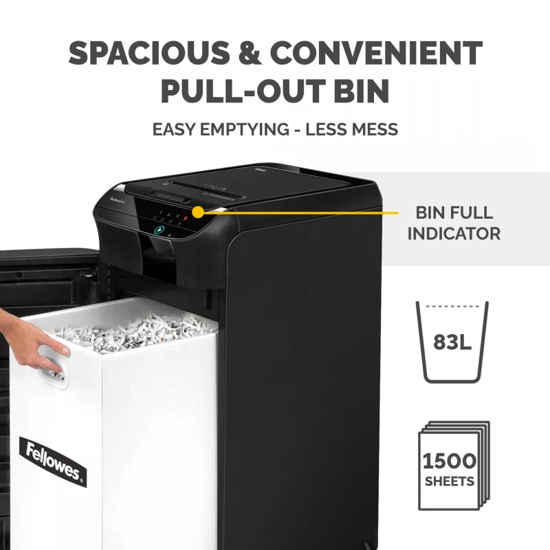 Fellowes AutoMax 600M paperisilppuri mikroleikkaus 60 dB 23 cm musta
