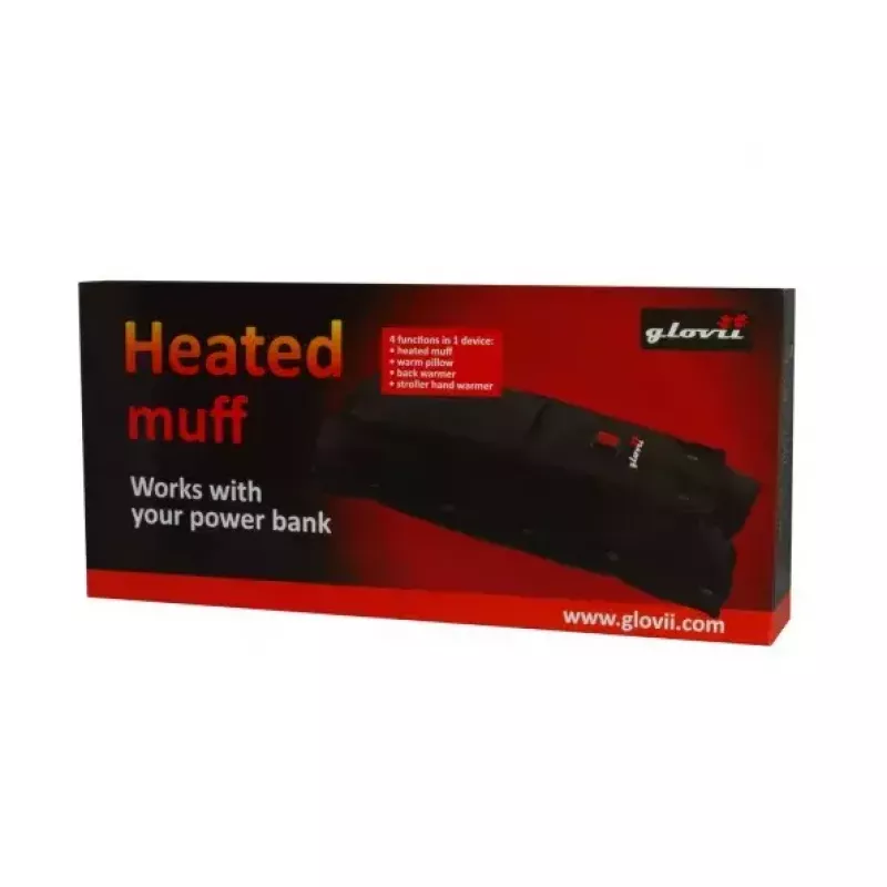 Glovii GF41 selkäsuoja Heated Muff 4in1 unisex musta harmaa