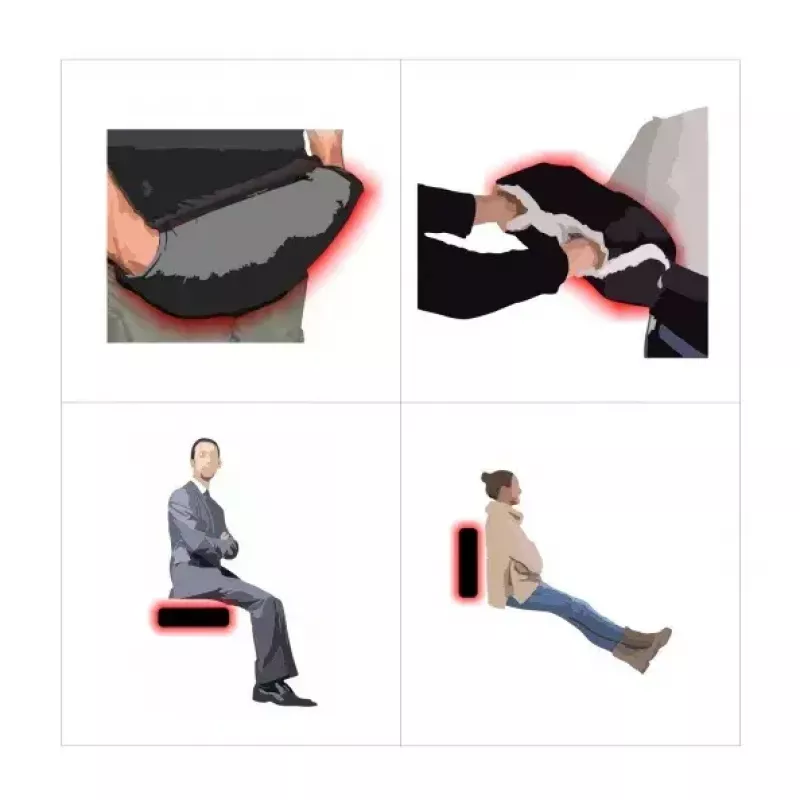 Glovii GF41 selkäsuoja Heated Muff 4in1 unisex musta harmaa