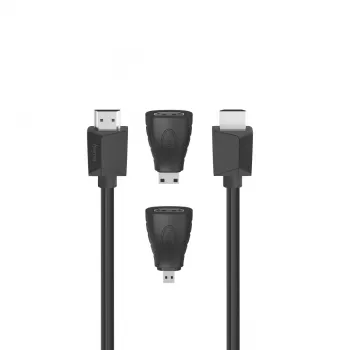 Hama HDMI-kaapeli 1,5 m Type-A uros-uros 18 Gbit/s musta