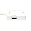 LogiLink CV0045A Mini DisplayPort – HDMI/DVI/DisplayPort -sovitin, 4K, 0,15 m, valkoinen
