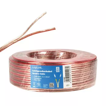Audiokaapeli LogiLink CA1080 25 m läpinäkyvä