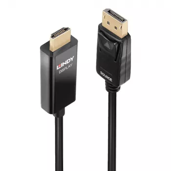 Lindy 2 m aktiivinen DisplayPort–HDMI-kaapeli HDR:llä