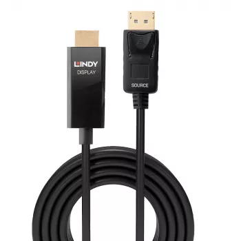 Lindy 2 m aktiivinen DisplayPort–HDMI-kaapeli HDR:llä