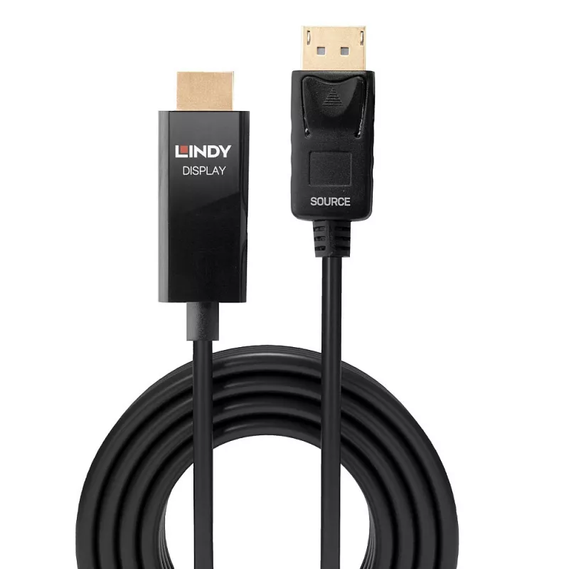 Lindy 2 m aktiivinen DisplayPort–HDMI-kaapeli HDR:llä
