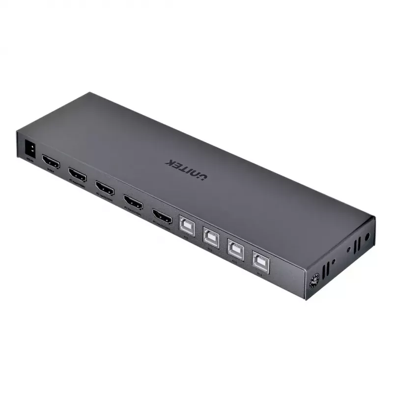 Unitek V306A 4K HDMI 2.0 KVM-kytkin, 4 tuloa, 1 lähtö, USB