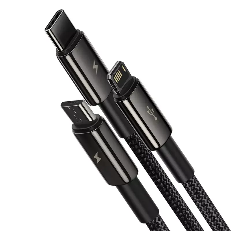 3-in-1 USB-kaapeli Baseus Tungsten Gold CAMLTWJ-01