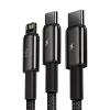 3-in-1 USB-kaapeli Baseus Tungsten Gold CAMLTWJ-01
