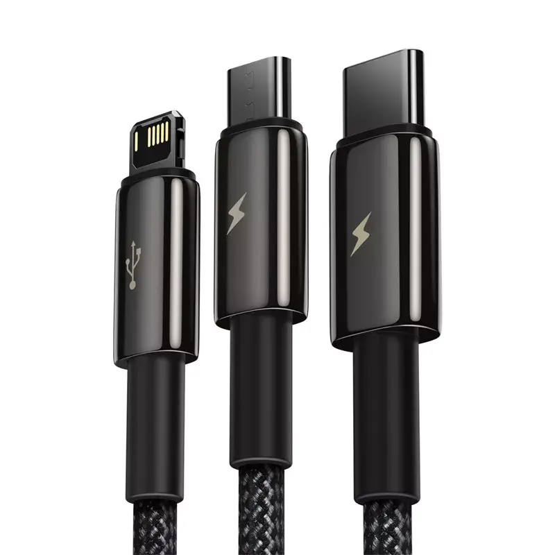 3-in-1 USB-kaapeli Baseus Tungsten Gold CAMLTWJ-01