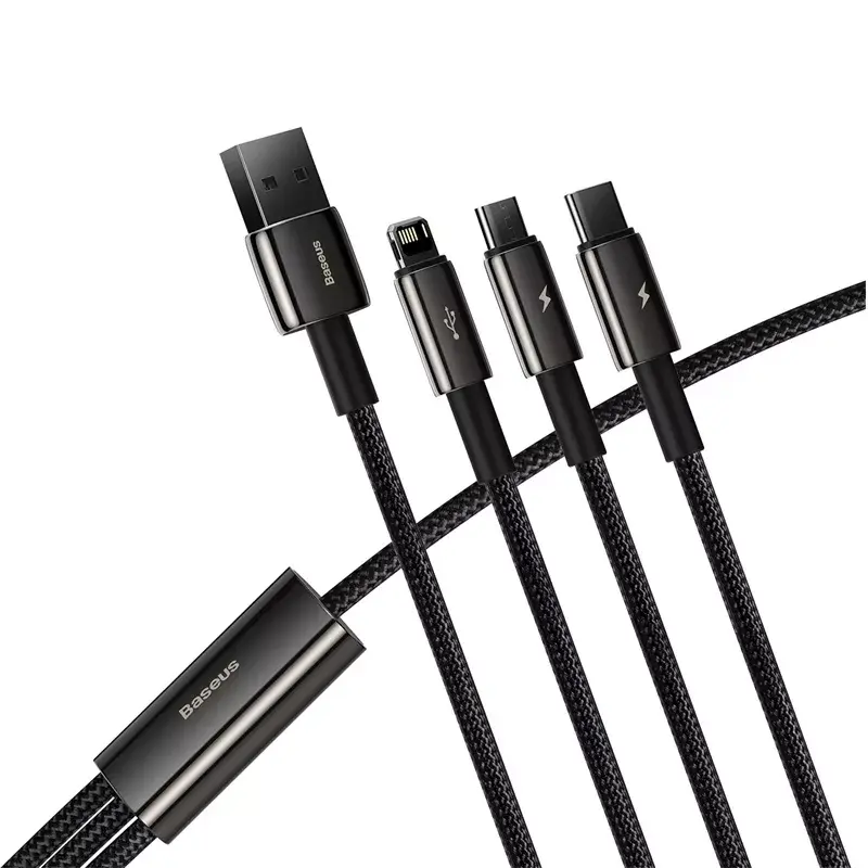 3-in-1 USB-kaapeli Baseus Tungsten Gold CAMLTWJ-01