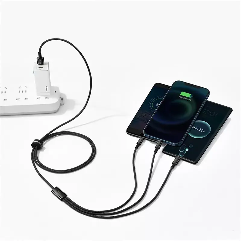 3-in-1 USB-kaapeli Baseus Tungsten Gold CAMLTWJ-01