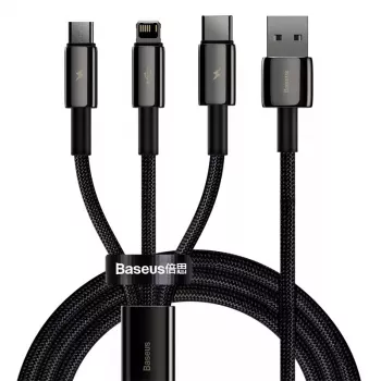 3-in-1 USB-kaapeli Baseus Tungsten Gold CAMLTWJ-01