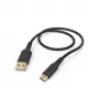 Hama joustava USB-kaapeli USB 2.0 1,5 m USB A USB C musta