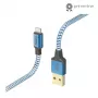 Kaapeli Hama Reflective 1,5 m sininen Lightning - USB A 2,4 A