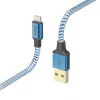 Kaapeli Hama Reflective 1,5 m sininen Lightning - USB A 2,4 A