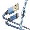 Kaapeli Hama Reflective 1,5 m sininen Lightning - USB A 2,4 A