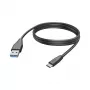 Hama 00201597 USB-kaapeli USB 2.0 3 m USB C USB A musta