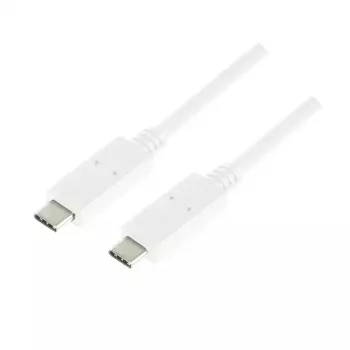 USB-kaapeli LogiLink CU0131 USB 3.2 Gen 2 1m USB C valkoinen