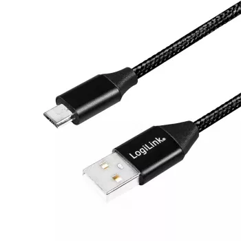 USB-kaapeli LogiLink CU0143 USB 2.0 0,3 m USB A Micro-USB B musta