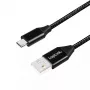 USB-kaapeli LogiLink CU0143 USB 2.0 0,3 m USB A Micro-USB B musta