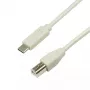 LogiLink CU0160 USB 2.0 -kaapeli USB-C – USB-B, 1 m, harmaa