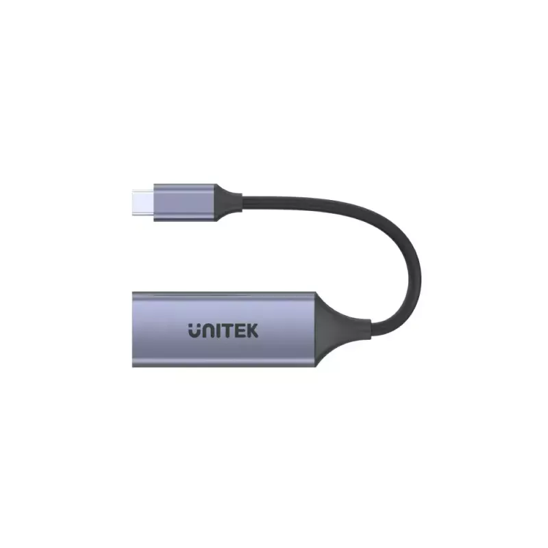 Unitek U1323A USB-C–RJ45 Gigabit Ethernet -sovitin, PD 100 W