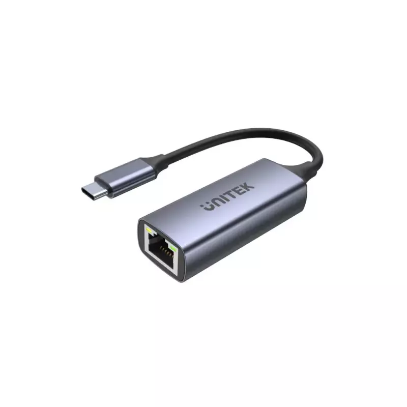Unitek U1323A USB-C–RJ45 Gigabit Ethernet -sovitin, PD 100 W