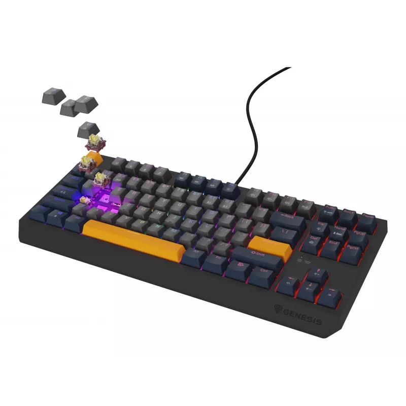 GENESIS Thor 230 TKL näppäimistö Gaming USB QWERTY englanti sininen