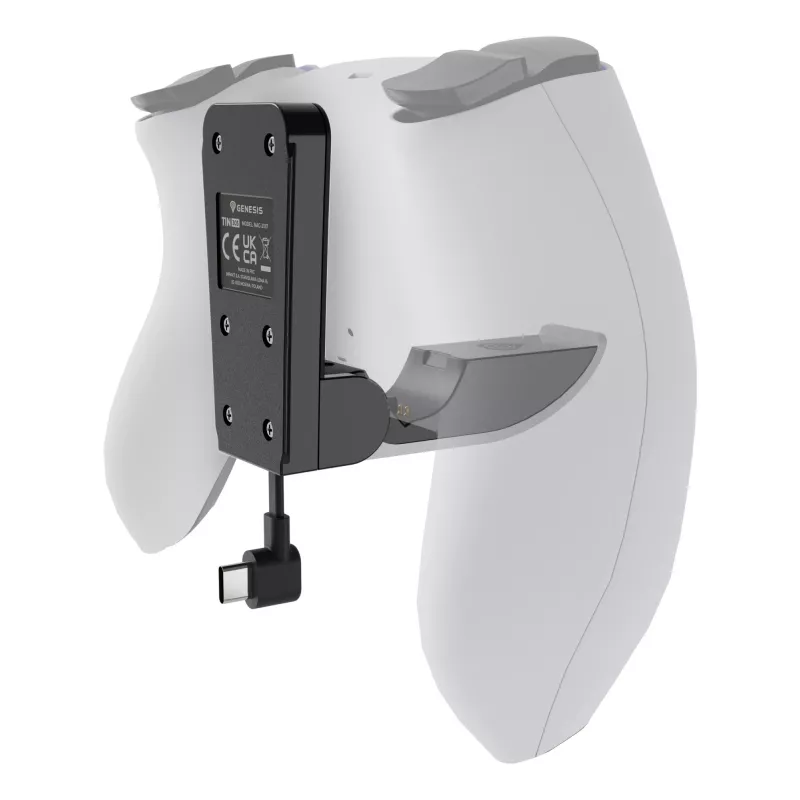 Latausjärjestelmä GENESIS Tin 305 PlayStation 5 Slim johdollinen musta valkoinen