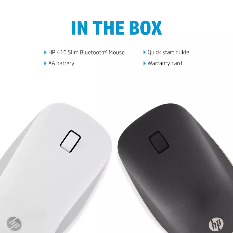 HP 410 ohut hopeinen Bluetooth-hiiri, molempikätinen, Bluetooth, 2000 dpi, hopea