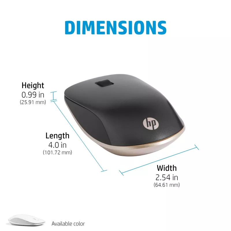 HP 410 ohut hopeinen Bluetooth-hiiri, molempikätinen, Bluetooth, 2000 dpi, hopea