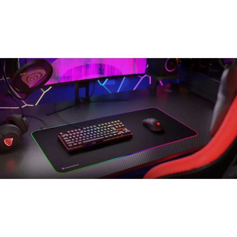 GENESIS Boron 500 XXL RGB pelihiirialusta musta