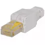 Intellinet RJ45-modulaaripistoke, työkaluton liitin, Cat5/5e/6, 22-26 AWG massiivi- ja monisäikeiset UTP-kaapelit