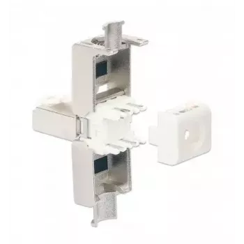 Intellinet Cat6a 10G suojattu työkaluton RJ45-modulaaripistoke STP kullatuilla kontakteilla
