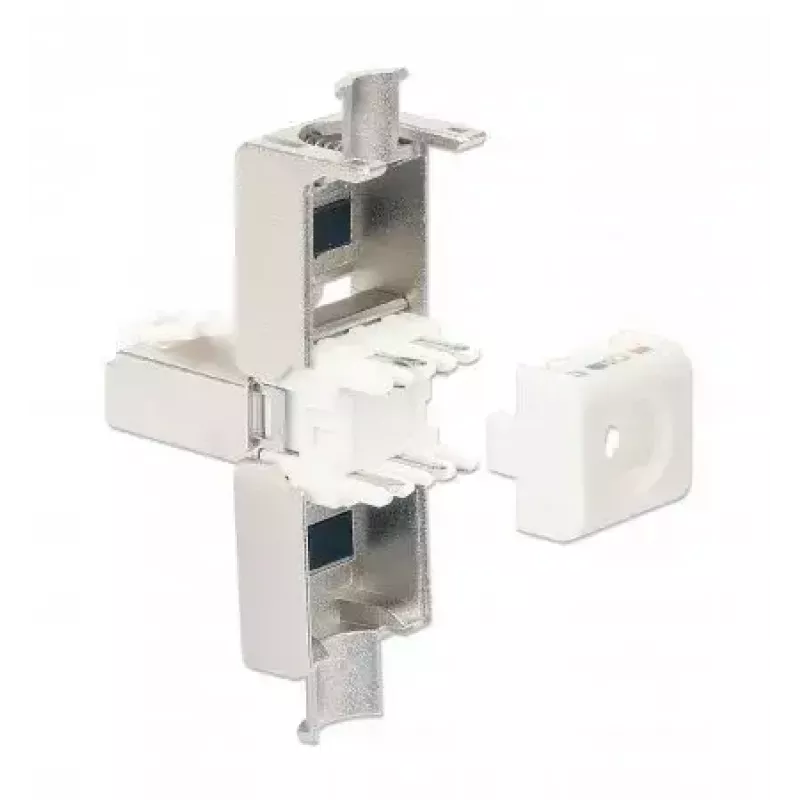 Intellinet Cat6a 10G suojattu työkaluton RJ45-modulaaripistoke STP kullatuilla kontakteilla