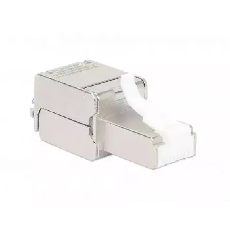 Intellinet Cat6a 10G suojattu työkaluton RJ45-modulaaripistoke STP kullatuilla kontakteilla