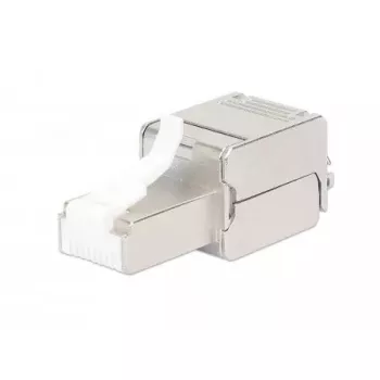 Intellinet Cat6a 10G suojattu työkaluton RJ45-modulaaripistoke STP kullatuilla kontakteilla