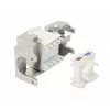 Intellinet Cat8.1 40G suojattu työkaluton Keystone-liitin RJ-45 hopea