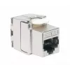 Intellinet Cat8.1 40G suojattu työkaluton Keystone-liitin RJ-45 hopea