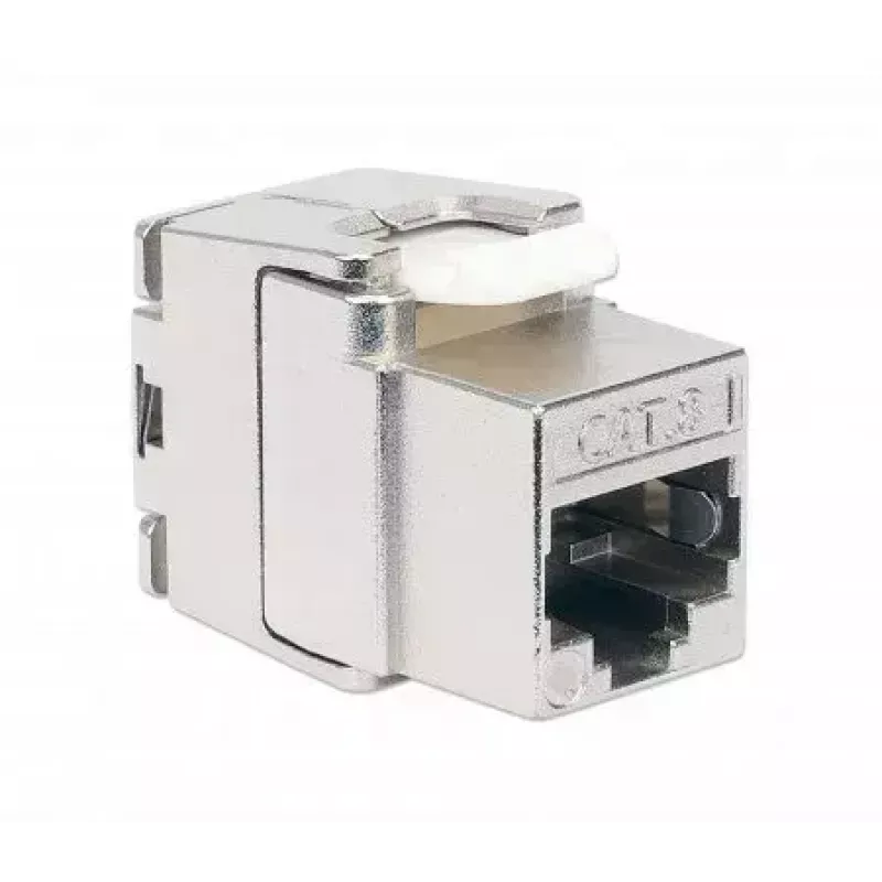 Intellinet Cat8.1 40G suojattu työkaluton Keystone-liitin RJ-45 hopea