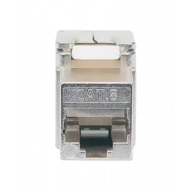 Intellinet Cat8.1 40G suojattu työkaluton Keystone-liitin RJ-45 hopea