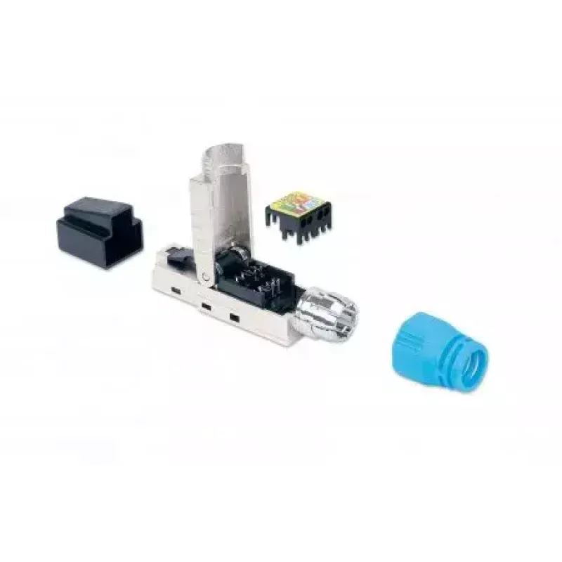 Intellinet Cat8.1 40G suojattu työkaluton RJ45-modulaaripistoke sininen pistoke