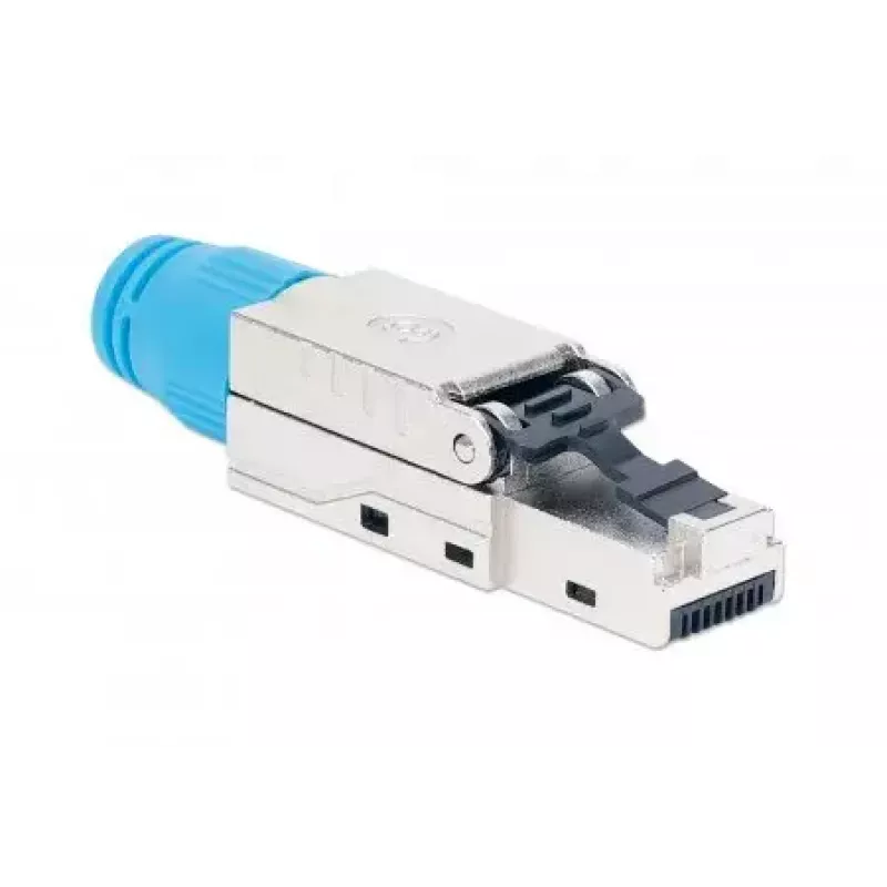 Intellinet Cat8.1 40G suojattu työkaluton RJ45-modulaaripistoke sininen pistoke
