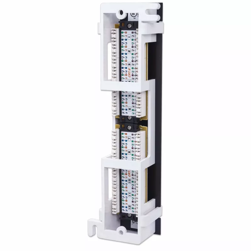 Intellinet patch-paneeli, Cat6, seinäkiinnitys, UTP, 12 porttia, musta