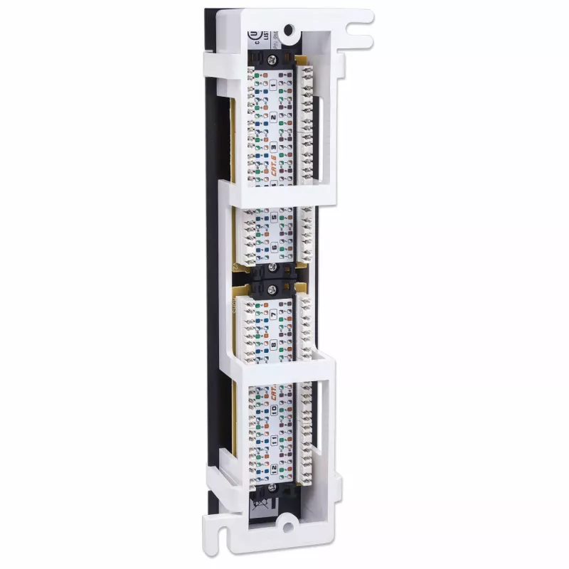 Intellinet patch-paneeli, Cat6, seinäkiinnitys, UTP, 12 porttia, musta
