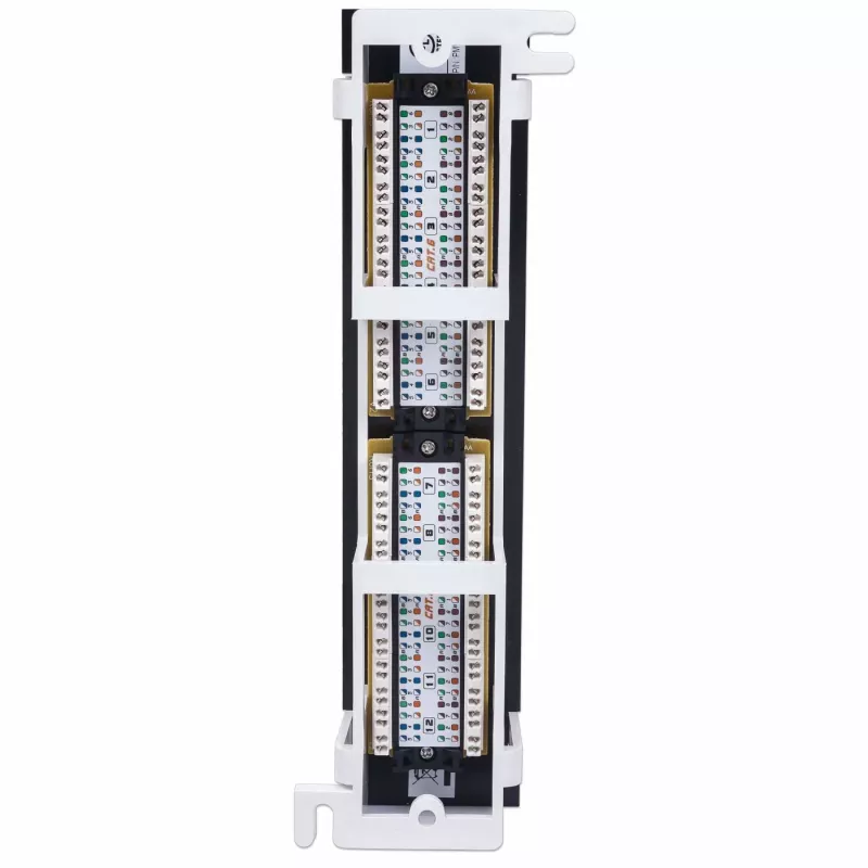 Intellinet patch-paneeli, Cat6, seinäkiinnitys, UTP, 12 porttia, musta