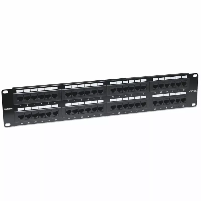 Intellinet patch-paneeli, Cat5e, UTP, 48-portti, 2U, musta