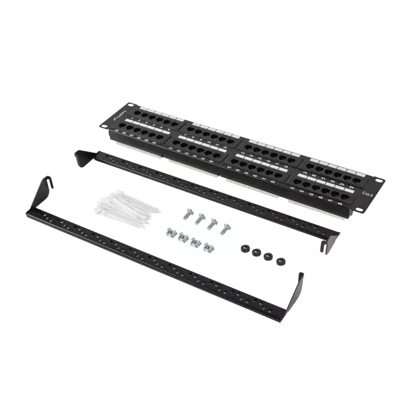 Räkkitarvike Lanberg PPU6-2048-B 19 tuuman 2U 48 porttia