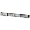 Techly 022861 I-PP 24-RU-C5ET 19 tuuman kytkentäpaneeli, 24 porttia Cat5e UTP, 1U, musta
